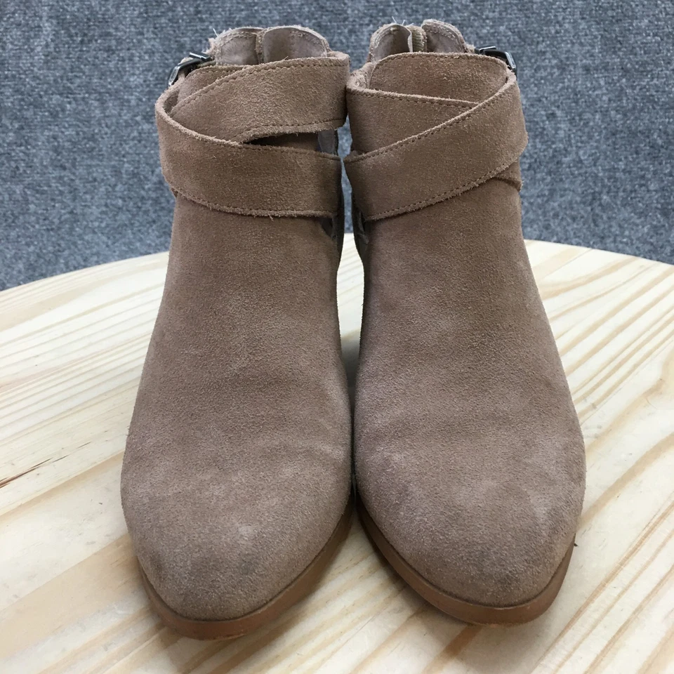 Botas Sole Society para mujer 6,5 M botín al tobillo marrón gamuza informal tacones altos Foto 4 de 4