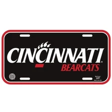 CINCINNATI BEARCATS 6"x12" OFFICIAL LOGO LICENSE PLATE CAR NEW WINCRAFT 🐻