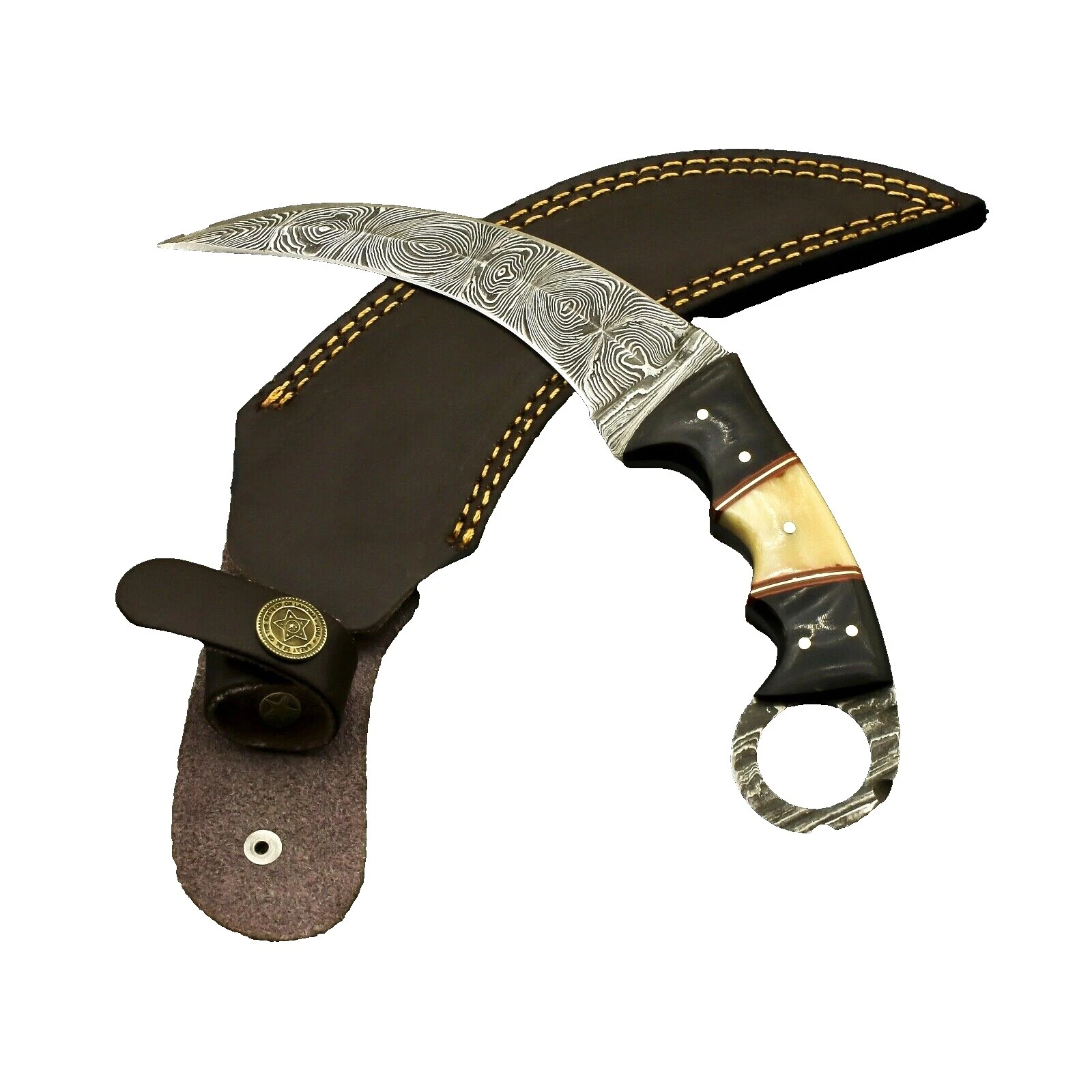 Ambidextrous Bone Handle Hunting Collectible Fixed Blade Knives