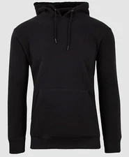 $59 Galaxy by Harvic Men's Slim-Fit Black Fleece Pullover Hoodie Sweater Size XL