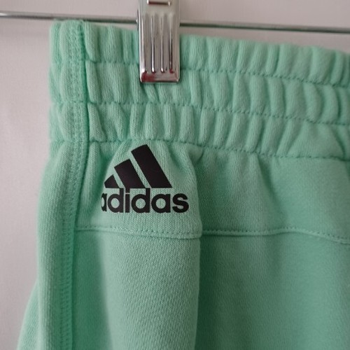 Adidas Shorts Youth Boys XS Teal Green Cotton Blend Drawstring Running Shorts - Picture 10 of 13