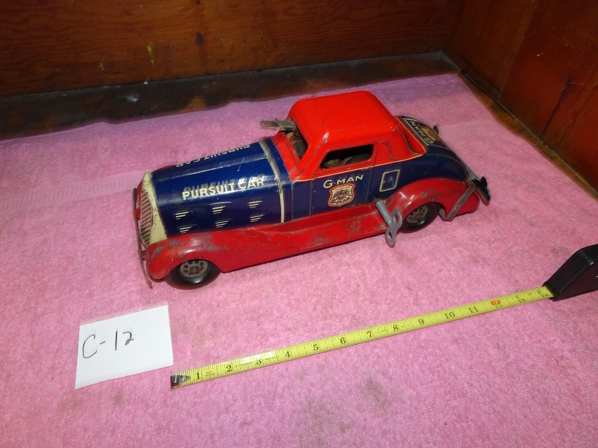 MARX WIND UP G-MAN PURSUIT CAR GANGSTER POLICE WYANDOTTE MARX WIND UP G-MAN PURSUIT CAR GANGSTER POLICE WYANDOTTE