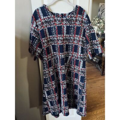 Cotton Traders Dress Red white and Blue Women's Size 20