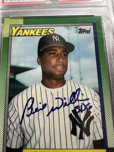 Bernie Williams 1990 Topps PSA DNA PSA 10 Autograph New York Yankees Rookie - Picture 5 of 6