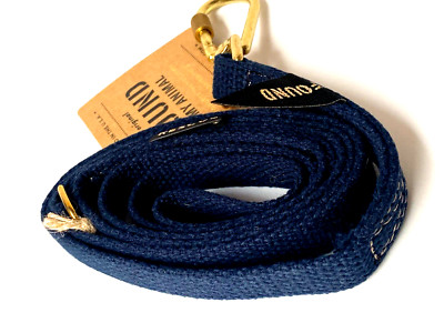 Found My Animal Classic Cotton Dog Leash Hundeleine flach Gr. L 25mm NAVY blau