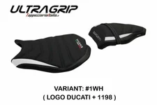 Ducati 1198  Tappezzeria Italia White Seat cover Anti slip Design