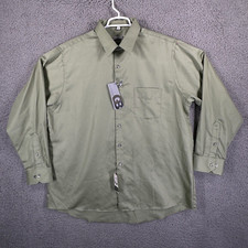 NWT Geoffrey Beene Standard Fit Button Up Shirt Long Sleeve 17 1/2 34-35 Preppy