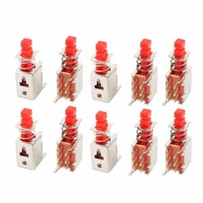 10Pcs 6 Pin 2mm Pitch Self-Locking DPDT Mini Micro Push Button Switch