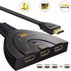 HDMI Switch 4K, 3-Port HDMI Splitter Switcher Supports 4K, Full HD Cable