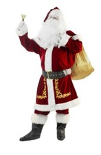 Santa Claus Costume 12pcs Set, Professional Christmas Outfit Medium -READ