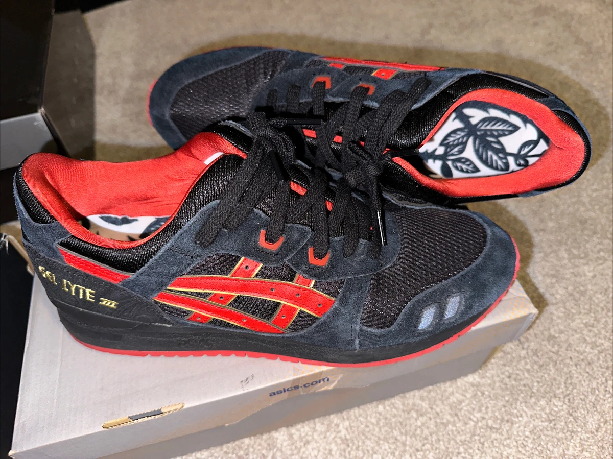 asics gel lyte iii black red gold Valentine's Day hate women's size 11.5 | eBay