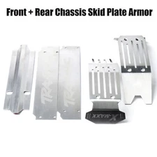 For X-Maxx Xmaxx 6S 8S Truck Metal Front + Rear Chassis Skid Plate Armor Parts