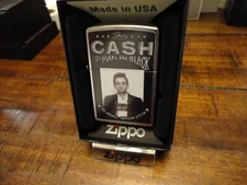 JOHNNY CASH MAN IN BLACK THE ORIGINAL AMERICAN OUTLAW ZIPPO LIGHTER MINT IN BOX
