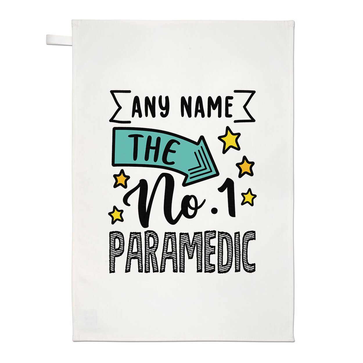 Personalised No.1 Paramedic Tea Towel Worlds Best Awesome Thank You