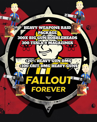 FALLOUT 76 [PC] Big Guns Bobblehead & Tesla 9 Magazine HEAVY WEAPONS PACKAGE