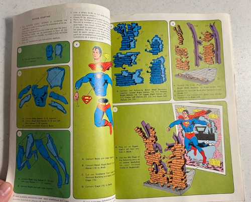 1974 Aurora Superman Comic Scenes Model Kit # 185 Vintage - Picture 8 of 9