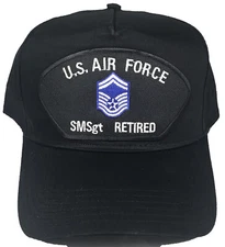 USAF AIR FORCE SENIOR MASTER SERGEANT SMSgt RETIRED INSIGNIA HAT CAP SERVICE VET