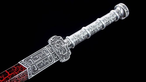 Chinese Jian 剑 High Manganese Steel Real Handmade Sword Straight for Display. - Picture 7 of 13