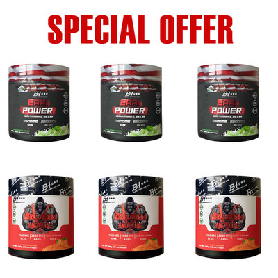 Friends Bundle 3x Gorilla BCAA + 3x EAA Power Amino Stack | Black Hammer USA