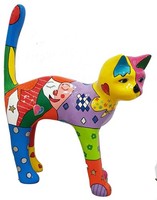 Abstrakte Deko Figur Statue Skulptur 110Cm Statuen Skulpturen Design Katze Neu
