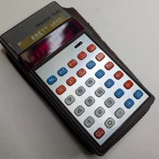 Vtg 1970s Unisonic 1548 Electronic Calculator PARTS REPAIR Red LED Leather Case