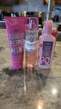 Bath  Body Works Twisted Peppermint 3-Piece Holiday Set: Body Cream, Fragrance