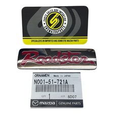 90-97 Mazda Miata Mx5 Oem Jdm Finish Panel Red Roadster Emblem N001-51-721a Rare