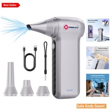 Electric Compressed Air Duster for Home Office and Automotive Cleaning Compac...