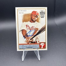 Ryan Howard Auto /50 -2023 Topps Archives Allen & Ginter Autograph Phillies