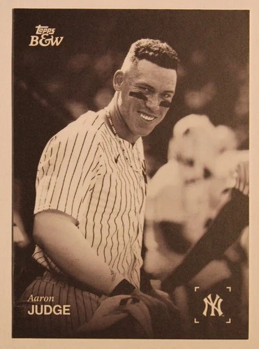 2025 Topps Black & White Base Aaron Judge Card 072 Yankees
