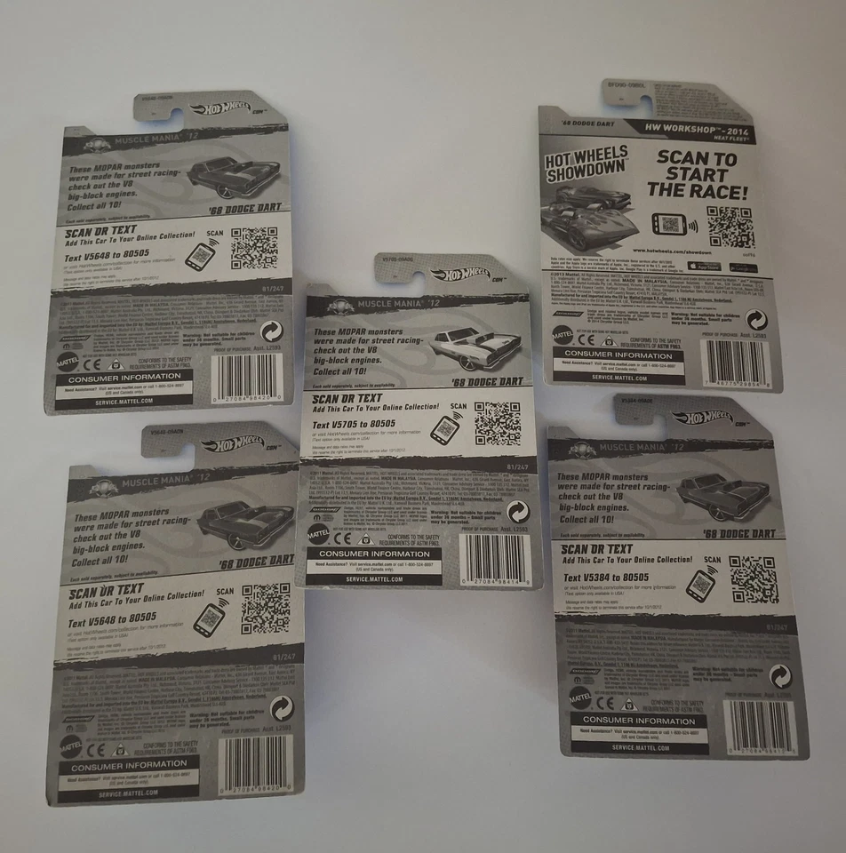 LOTE [10] CARDADO 2012-14 HOT WHEELS 68-69 DODGE VARIACIONES RENDIMIENTO INCL WM Foto 2 de 4