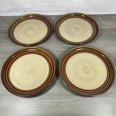Sango Flair Brown 4836 Dinner Plates Set of 4 - 11 1/8''