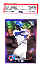 2016 Bowman Chrome PURPLE REFRACTOR ELOY JIMENEZ RC Card /250 PSA 10 GEM MINT