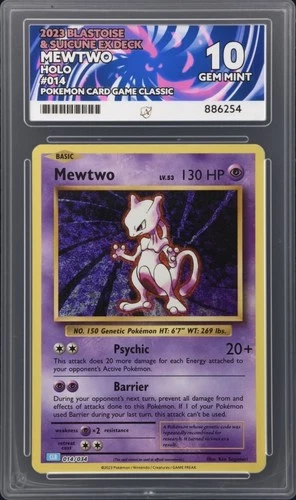 ACE 10 CLB 014/034 Mewtwo Classic Collection Card Pokemon Blastoise Deck NOT PSA
