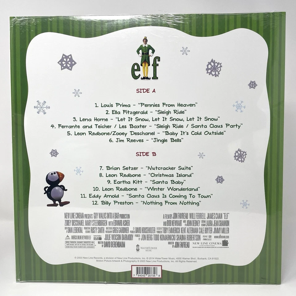 Elf Soundtrack Limited Edition Exclusive Candy Cane Red White Color Vinyl LP - Image 4 of 4