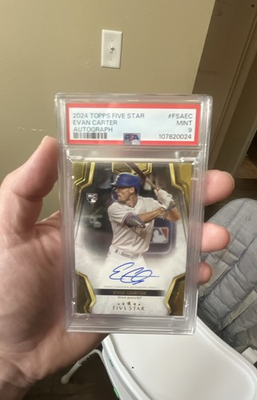 #ad #ad 2024 Topps Five Star Autographs Evan Carter #FSA EC AU RC $55.00