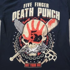 Five Finger Death Punch Shirt Mens Large Black 2016 Rock Band Tour Got Your Six