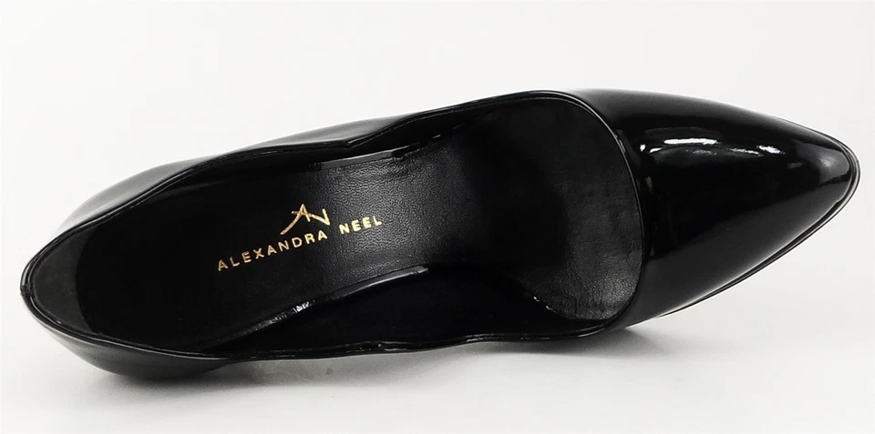 $575 亚历山大钢花公子黑色专利意大利设计师平台泵 7 EUR 37 — 第 4/4 张图片