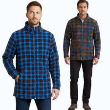 Giacca da camera uomo invernale in Pile con zip vestaglia corta cerniera tasche