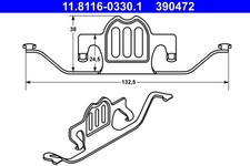2x Feder Bremssattel ATE 11.8116-0330.1/2x für BMW 5er E60 Touring E61 X5 F15 X6