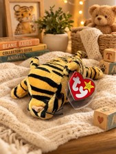 1995 Ty Original Beanie Babies "Stripes" the Tiger Rare/Retired Wearing Sweater
