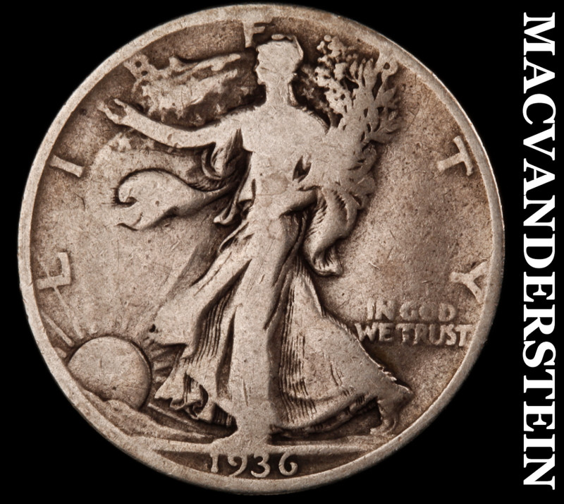 1936 Silver Walking Liberty Half Dollar - Scarce  Better Date  #M211