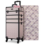Byootique Rolling Makeup Train Case 4in1 Professional Travel Art Deco Graphite — photo 1