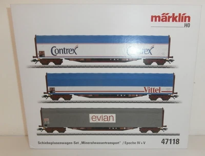 COFFRET WAGONS CONTREX EVIAN VITTEL MARKLIN 47118 - Photo 1/4