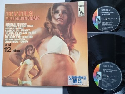 The Ventures - More Golden Greats 2x Vinyl LP Germany/ CHEESECAKE COVER