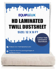 Laminated Cotton Dust Sheet Heavy Duty Decorating Paint Protection Twill Cover