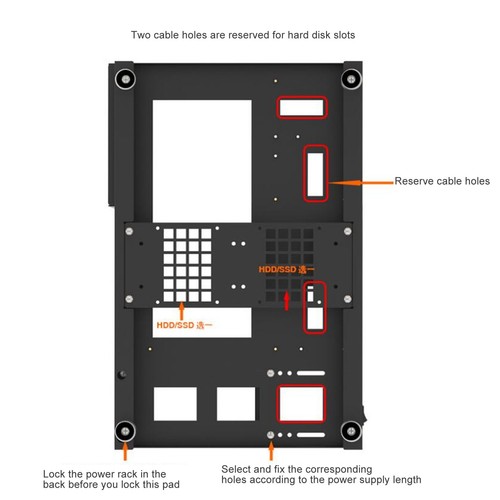 Diy Computer Motherboard Case Rack Powerful Cooling Steel Plate Atx M Atx AM - Afbeelding 23 van 24