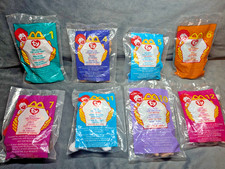 1999 McDonald's Ty Teenie Beani Babies Happy Meal Toys Lot of 8 Sealed