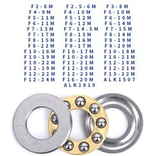 Axial Axiallager Kugellager Drucklager F2-6M - F12-23M 2 - 12 mm Welle All Sizes