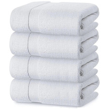 Bath Towels - 700 GSM, Luxury Cotton Hotel Towel 27x54 4/PK Super Absorbent